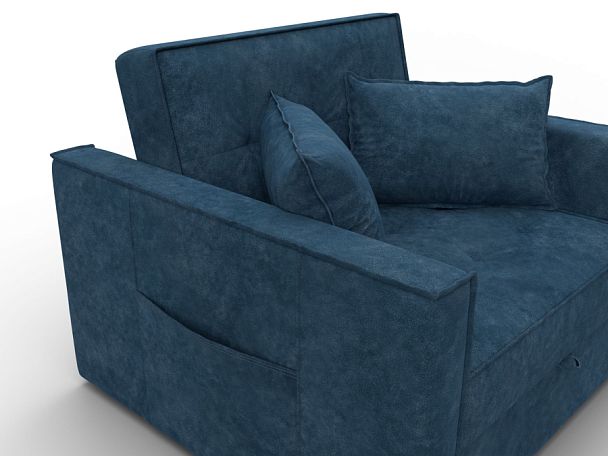 Кресло-кровать Лига-104 (80) Велюр синий - Вид 4