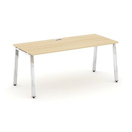 Style Project Direct Lux Стол письменный M-SN-6A.SR-016.M Акация Лорка/Нержавеющая Сталь/Хром 1980*700*750 - Фото предпросмотра