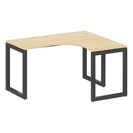 Metal System Quattro Стол криволинейный правый на О-образном м/к 50БО.СА-3 (R) Акация/Антрацит металл 1400*1200*750 - Фото предпросмотра