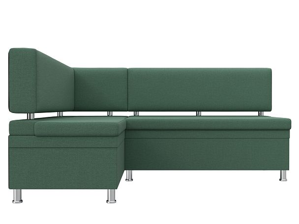 Диван кухонный угловой Стайл левый угол Рогожка зеленый - Вид 2