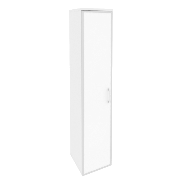Onix Шкаф высокий узкий левый O.SU-1.10 R (L) white Белый бриллиант/Стекло white 400*420*1977 - Вид 1