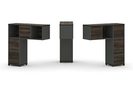 Concept Надставка низкая CN.DNN-003 Дуб Мали/Антрацит/Металл Антрацит 1099*365*1130 - Фото предпросмотра