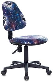 Кресло детское Бюрократ KD-4 синий космопузики крестов. пластик - Фото предпросмотра