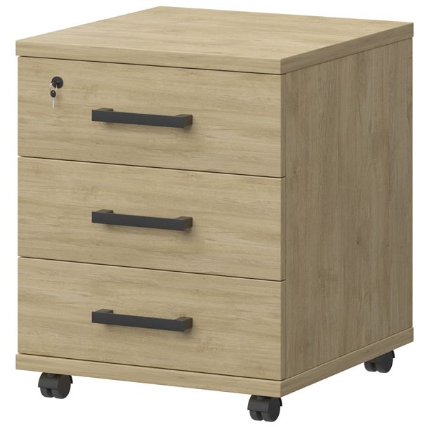 Тумба подкатная НТ-330.Ч Баттл Рок 430x442x603 Аргентум - Вид 1