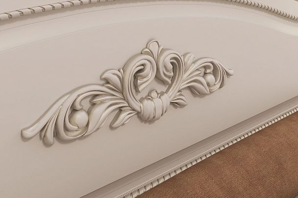 Белла Кровать с основанием (комфорт) 160х200 см SMB-16.1651 белый/джелато софт - Вид 5