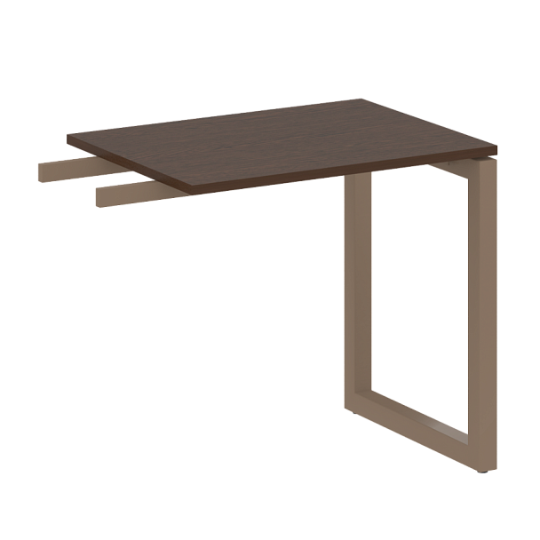 Metal System Quattro Приставной элемент на О-образном м/к 50БО.ПР-2 Венге/Мокко металл 800*600*750 - Вид 1