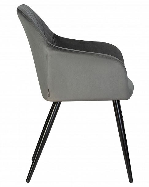 Стул обеденный DOBRIN ROBERT (черные матовые ножки, велюр V108-92 Антрацит) - Вид 3