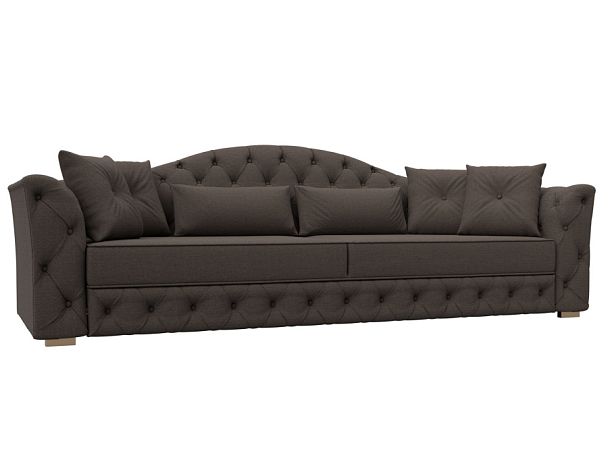 Диван прямой Артис Рогожка коричневый - Вид 1