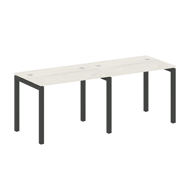 Metal System Quattro Р. ст. на 2 раб. места на П-образном м/к 50БП.СМ-2.1 Дуб наварра/Антрацит металл 2000*720*750 - Вид 1