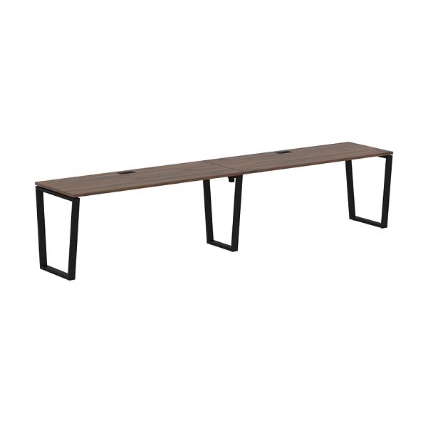 Стол 2-х местный EVWST 3567 Дуб Денвер тёмный/Черный 3526х670х750 EDIS - Вид 1