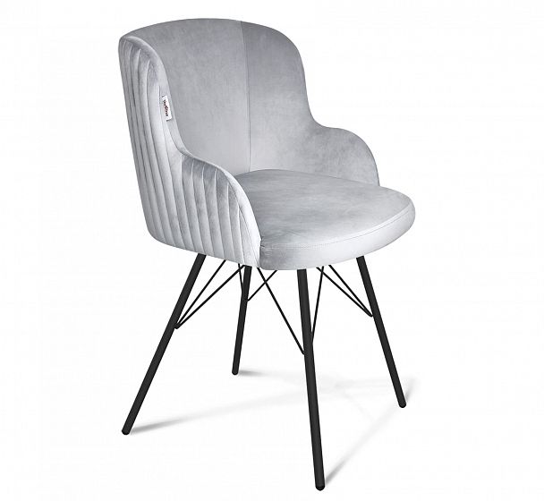 Стул Sheffilton SHT-ST39-1/S37 серое облако/черный муар - Вид 2
