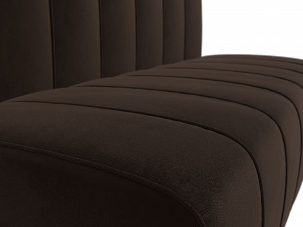 Прямой диван Ральф (полностью микровельвет коричневый) - Вид 4