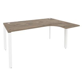 Onix Стол эргономичный правый на П-образном м/к O.MP-SA-4 (R) Тиквуд темный/Белый металл 1580*1180*750 (800/460) - Фото предпросмотра