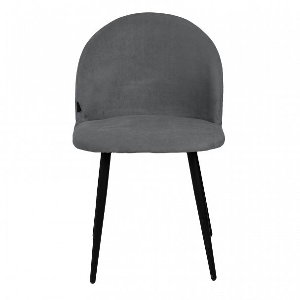 Стул Solar, ножки черные, велюр серый - Вид 5