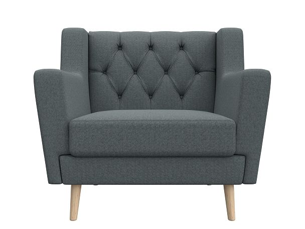 Кресло Брайтон Люкс Рогожка серый - Вид 2