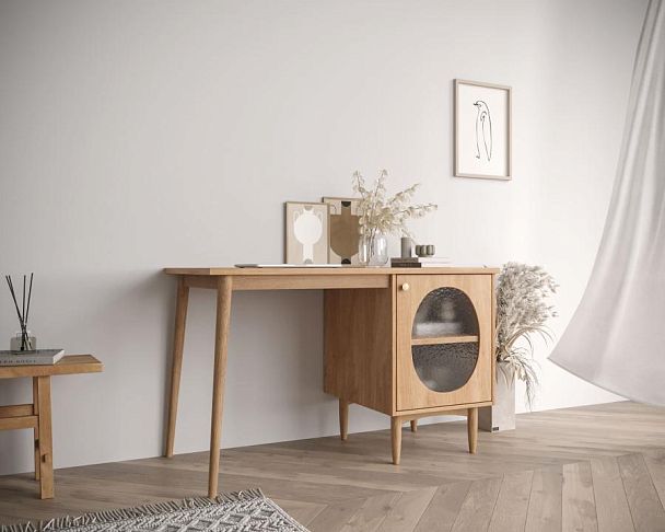 Стол рабочий Bubble с правой тумбой арт BBL08 - Вид 4