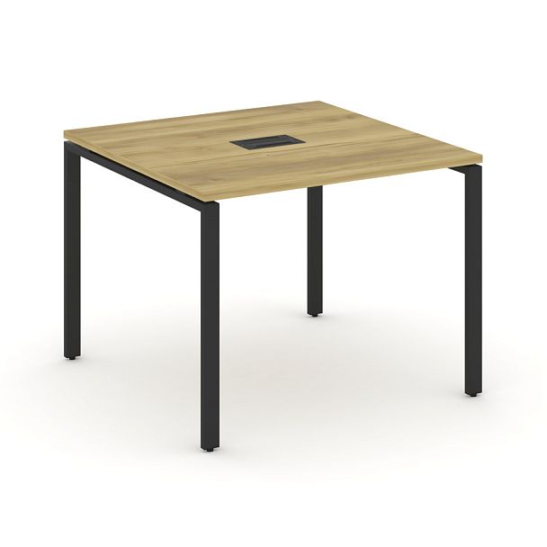 Concept Стол переговорный (1 столешница) CN.PRG-011 Дуб Винченцо/Металл Черный 980*980*750 - Вид 1