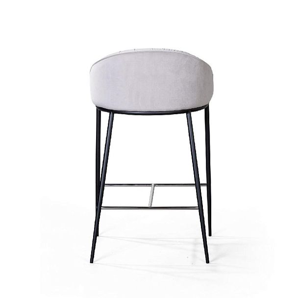 Стул полубарный Barkley, микровелюр серый - Вид 7