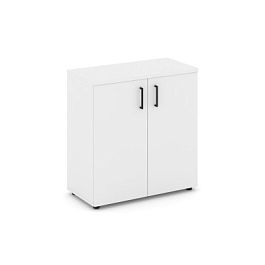 Стайл Проджект Шкаф низкий широкий SN.STS.E-301 Белый/Черный Ручки 796*400*833 - Фото предпросмотра