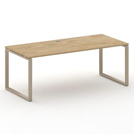 Шифт Стол руководителя прямой без тумбы SK.SR-200.P Тиквуд Светлый/Металл Капучино 2000*900*753 - Фото предпросмотра