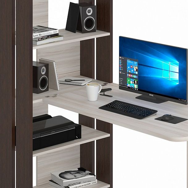 Стол компьютерный Домино Lite СТЛ-ОВ+С120Р Венге/Карамель - Вид 4