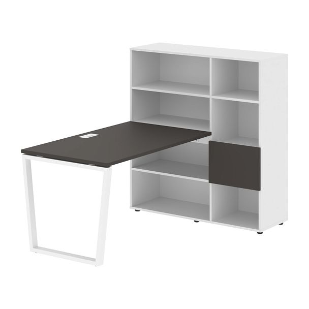 Стол-стеллаж EVRST 1213 Мокко/Белый/Белый 1790х1250х1355 EDIS - Вид 1