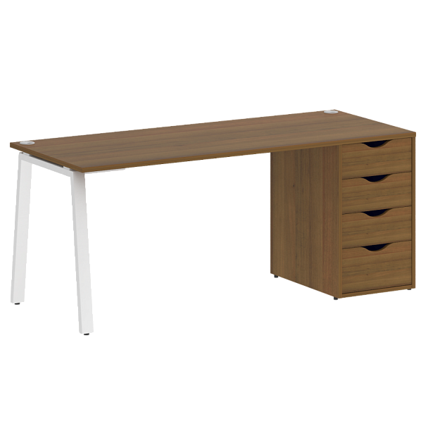 Home Office Стол письменный VR.SP-3-178.4.A Орех/Белый металл 1780*720*750 - Вид 1