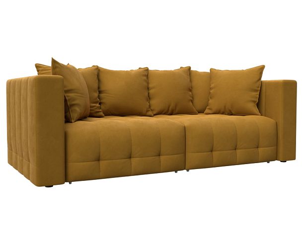 Диван прямой Лига-052 НПБ Велюр желтый - Вид 1