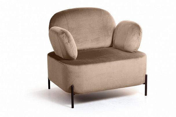 Кресло Dandy, бархат бежевый 5 - Вид 1