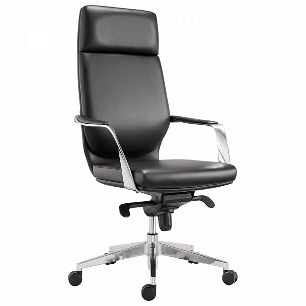 Кресло офисное BRABIX PREMIUM "Resonance EX-755", мультиблок, алюминий, экокожа, черное, 532487 - Вид 1