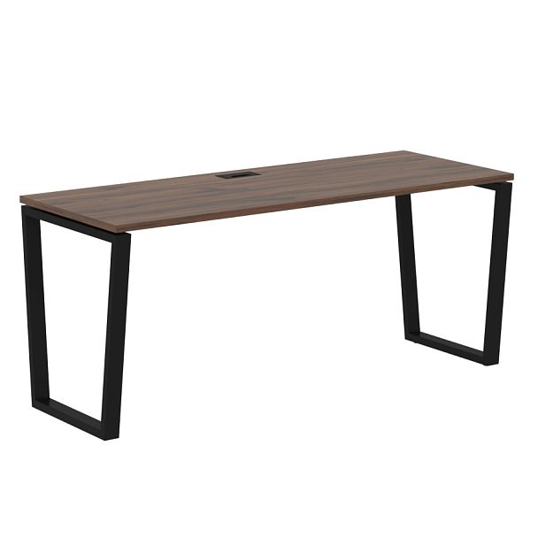 Стол прямой EVST 1767 Дуб Денвер тёмный/Черный 1760х670х750 EDIS - Вид 1