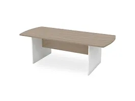 БЕРЛИН / BERLIN Конференц-стол симметричный 2000х1000х740 Шорвуд/Белый - Фото предпросмотра