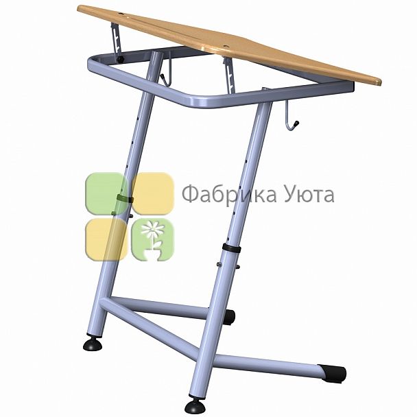 Парта "Премьера 1Р" с углом наклона столешницы, регулируемая (3-7 гр) - Вид 1