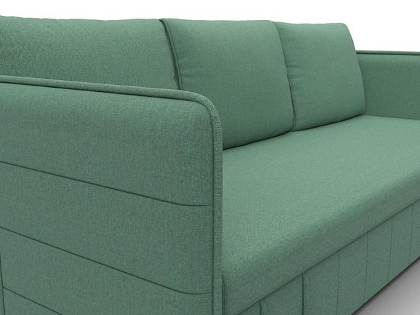 Диван прямой Слим Рогожка зеленый - Вид 4