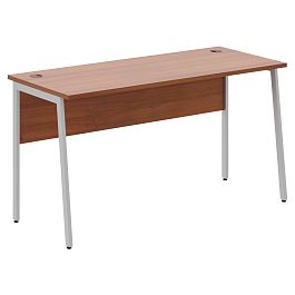 Стол прямой СП-3.1P Орех Французский/Алюминий 1400х608х755 IMAGO PLUS - Фото предпросмотра