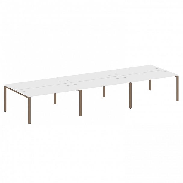 Рабочая станция "Metal System" БП.СМ-6.4 белый/мокко - Вид 1