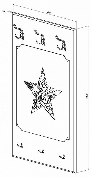 Вешалка настенная ДримСтар ДС-31 - Вид 3