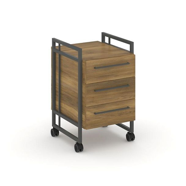 Rift Direct Тумба мобильная RF.TMR-001 Сандал Янтарный/Металл Антрацит 424*500*680 - Вид 1