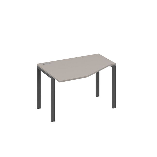 Стол эргономичный левый "Техно" на металлокаркасе UNO A4 А4 Б1 051 БП мокко премиум / металлокаркас антрацит - Вид 1