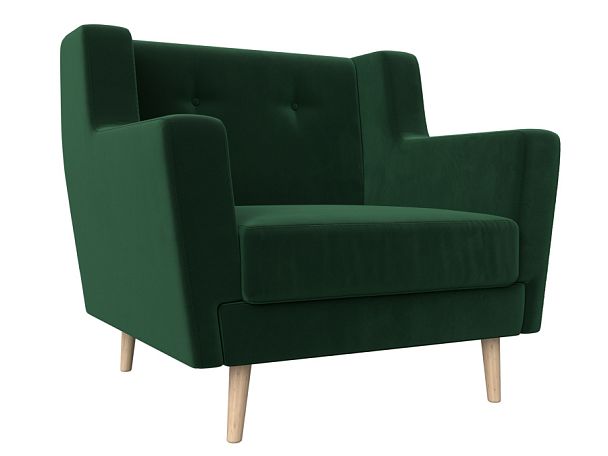 Кресло Брайтон (полностью велюр зеленый) - Вид 1
