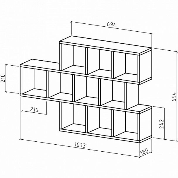 Полка книжная Вайс-6 - Вид 2