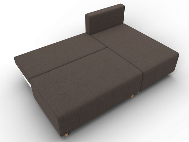 Диван угловой Лига-102 угол универсальный Рогожка коричневый - Вид 8