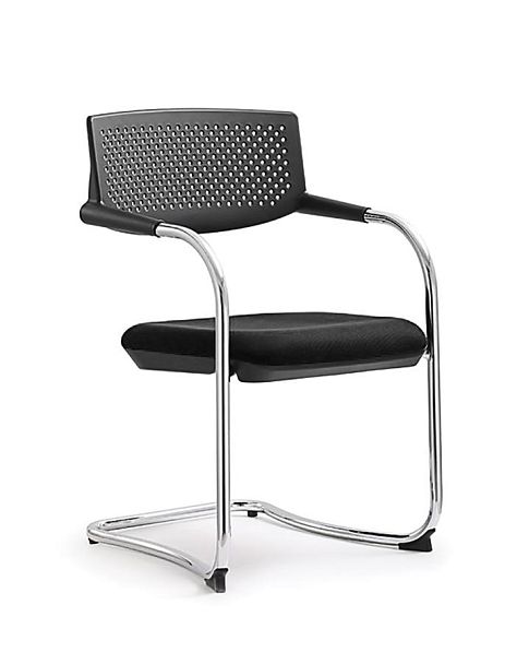 Кресло офисное / Visavi black CF / черный пластик / черная ткань - Вид 1