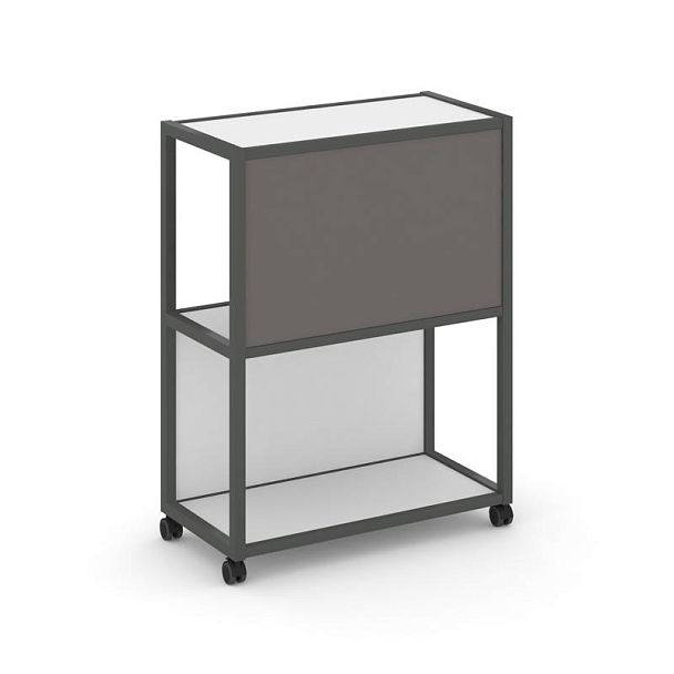 Shelf Mobile Стеллаж 3 уровня 1 секция VR.LT-STK-303.10 Белый Бриллиант/Металл Антрацит/W-26 1000*400*1046 - Вид 1