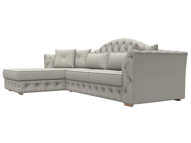 Диван угловой Артис левый угол Рогожка бежевый - Вид 3