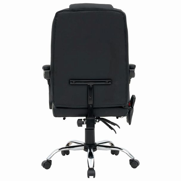 Кресло офисное CROMEX "Lounge MS-007", подножка, 6 массажных модулей, экокожа, черное, 532960 - Вид 8