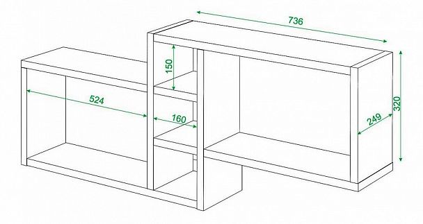 Полка книжная Домино ПК-20 Нельсон - Вид 3