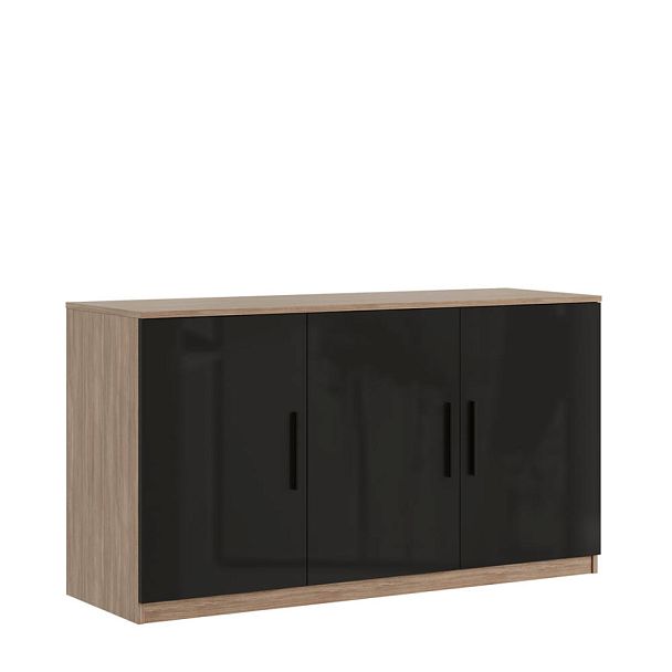 Креденция 3 двери, глянец Asti 135x45x74,2 дуб черный - Вид 1