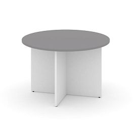 Стайл Проджект Стол переговорный круглый SN-D.SPRG-004 Серый Пепел/Белый 1180*1180*750 - Фото предпросмотра
