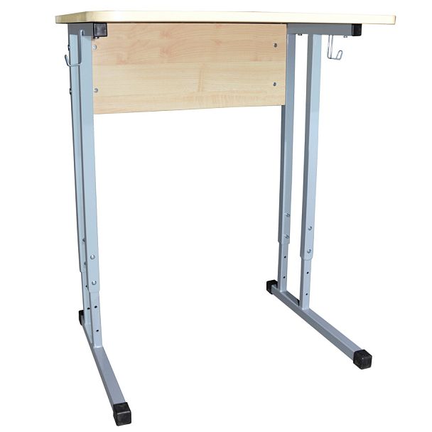 Парта Умник 1-местная, регулируемая, серый каркас, ЛДСП клён, гр.4-6 - Вид 1